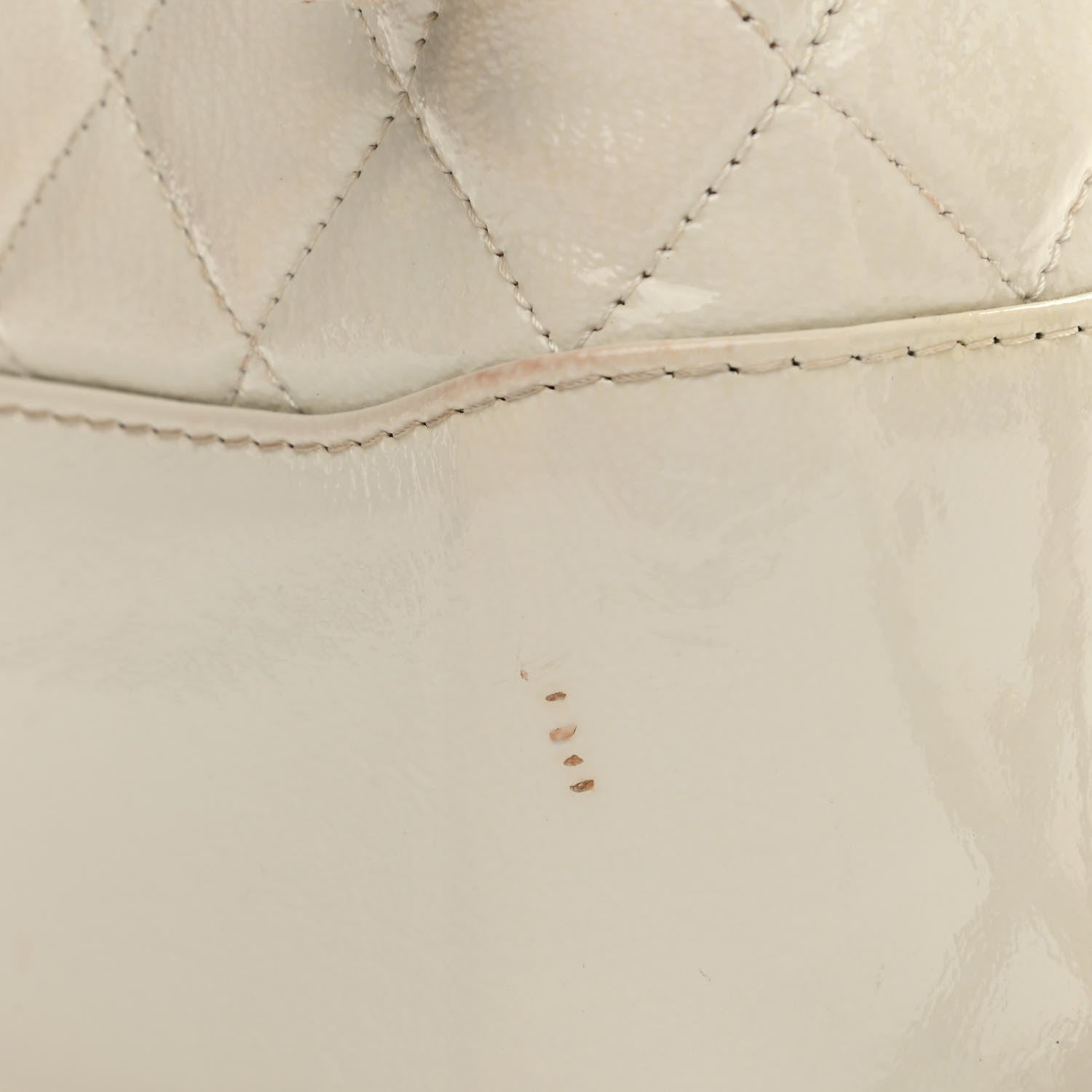 Chanel Patent Goatskin Quilted Medium Gabrielle Hobo White 12 of 16