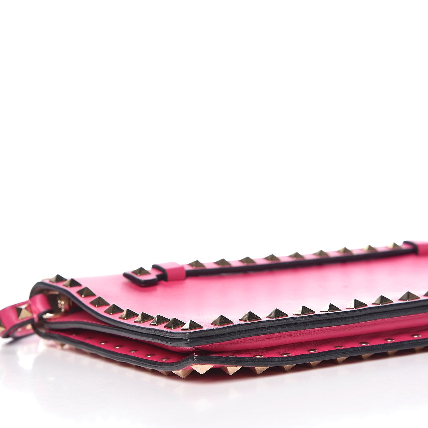 Valentino Garavani Nappa Rockstud Wristlet Clutch Pop Fuxia 10 of 11