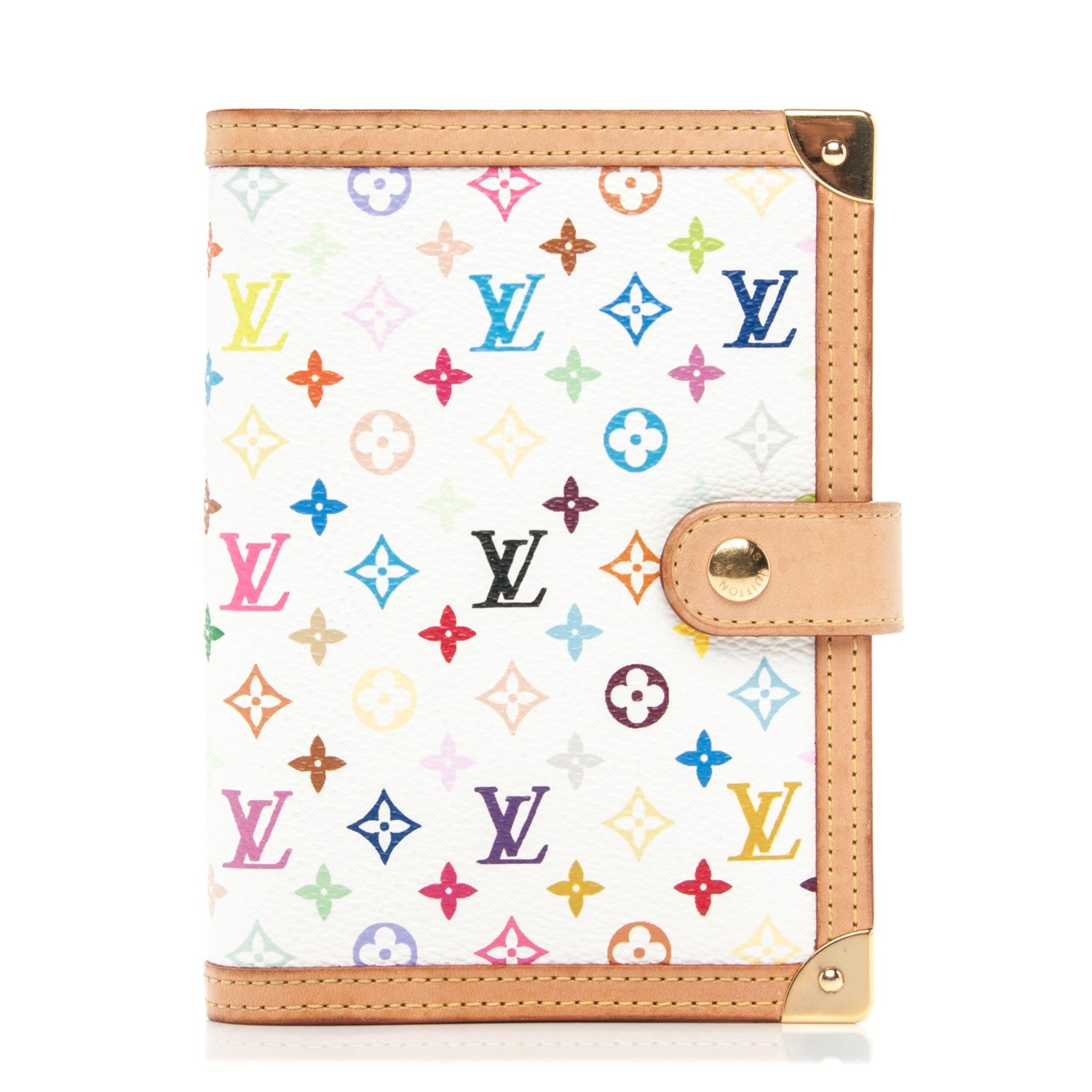 Louis Vuitton Monogram Multicolor Small Ring Agenda Cover White 1 of 7