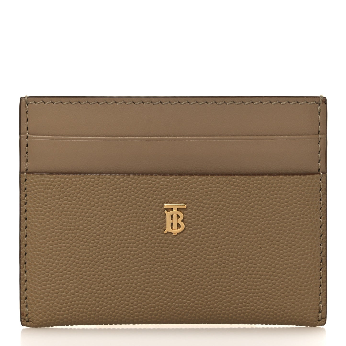 Grainy Calfskin Sandon TB Card Case Archive Beige