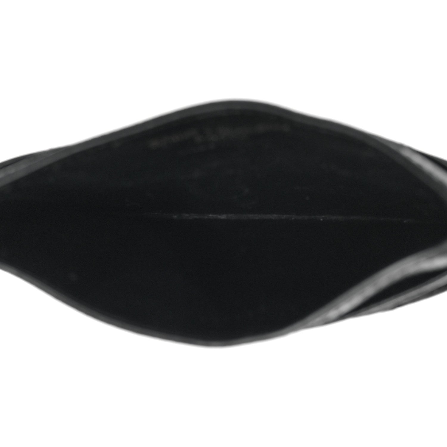 Saint Laurent Grain De Poudre Matelasse Chevron Monogram Credit Card Case Black 5 of 8