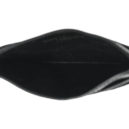 Saint Laurent Grain De Poudre Matelasse Chevron Monogram Credit Card Case Black 5 of 8