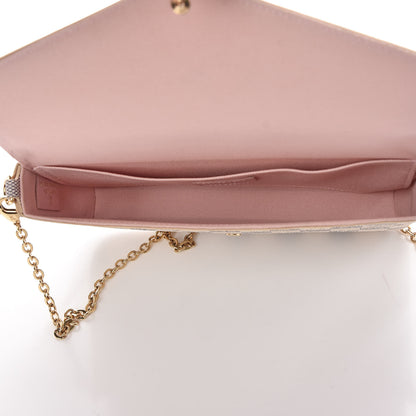 Louis Vuitton Damier Azur Pochette Felicie Chain Wallet Rose Ballerine 4 of 8