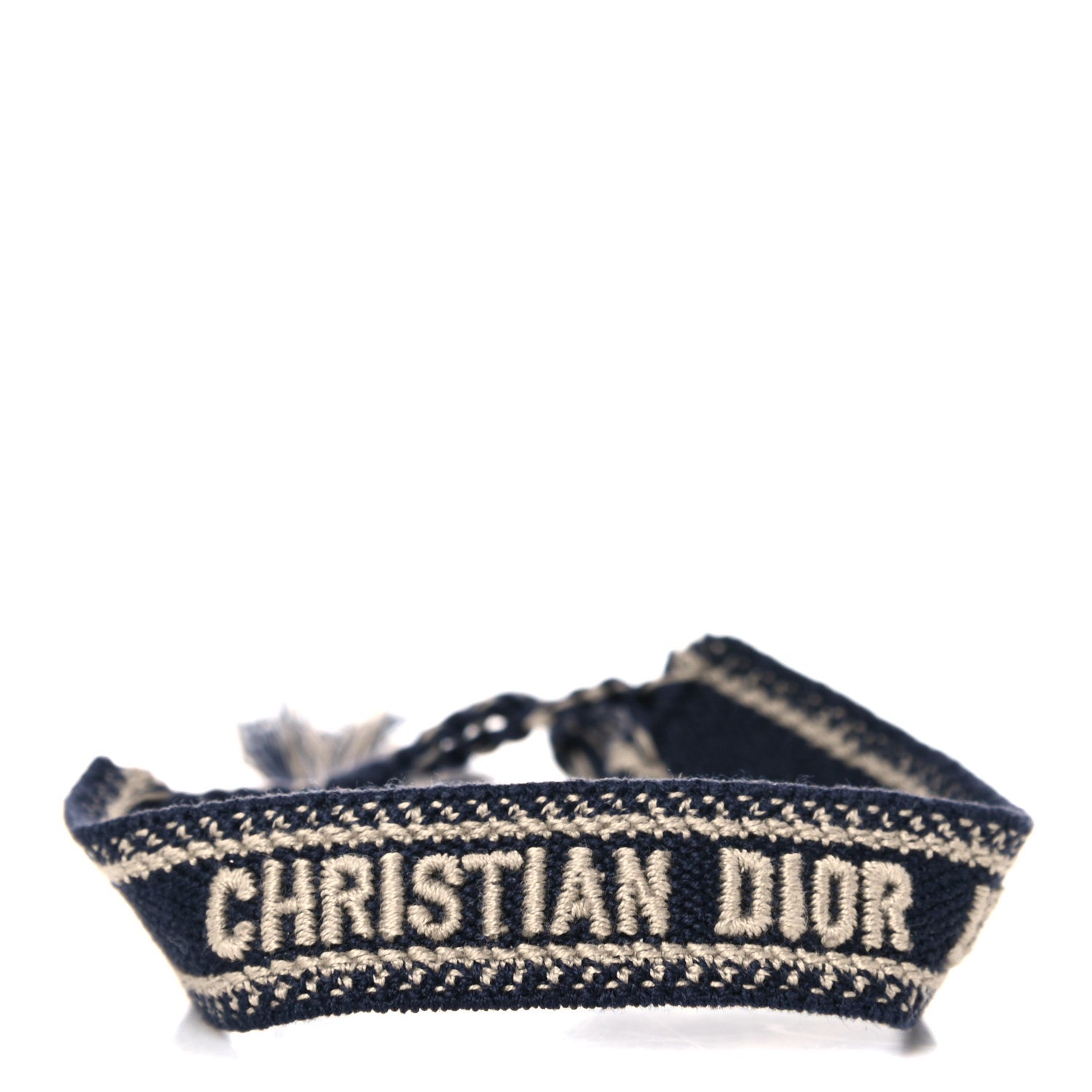 Christian Dior Woven Cotton J'Adior Friendship Bracelet Navy 1 of 4