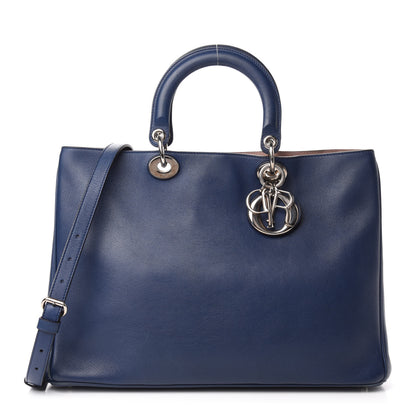 Christian Dior Smooth Calfskin Large Diorissimo Tote Blue 3 of 15
