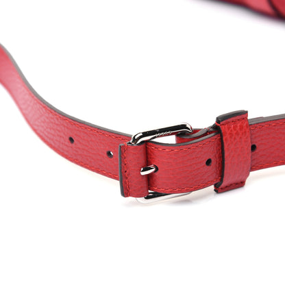 Gucci Nylon Monogram Double Buckle Flap Messenger Bag Vibrant Red 15 of 15