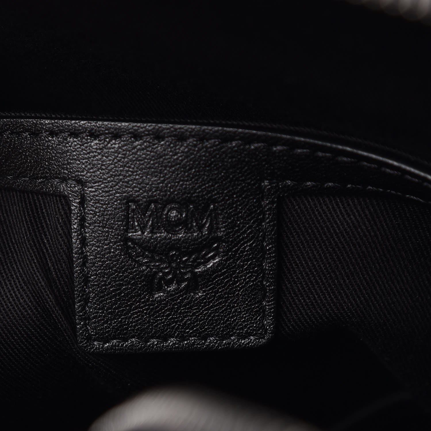 MCM Calfskin Ottomar Monogram Duke Backpack Black 6 of 6