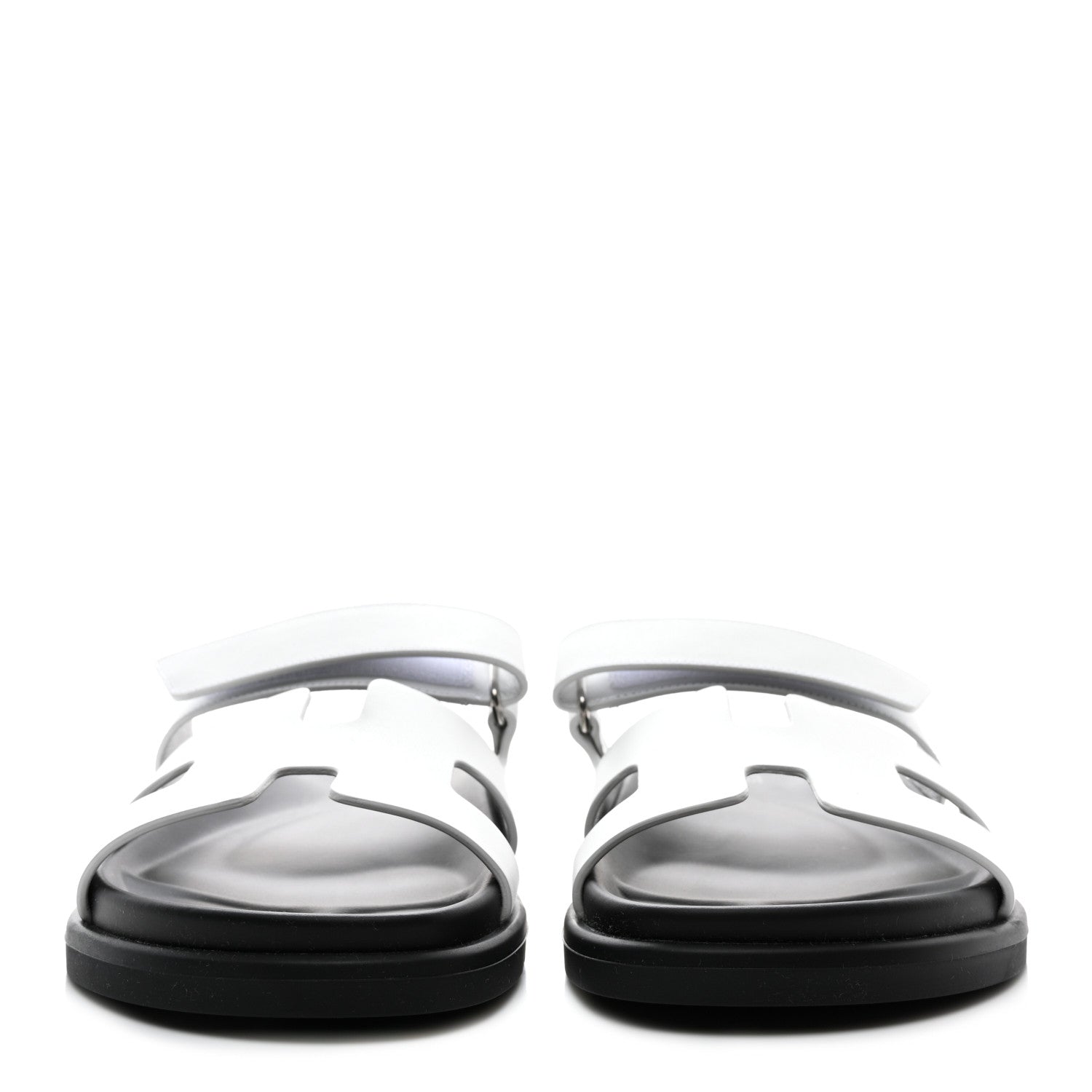 Hermes Calfskin Womens Chypre Sandals 39 White 2 of 9