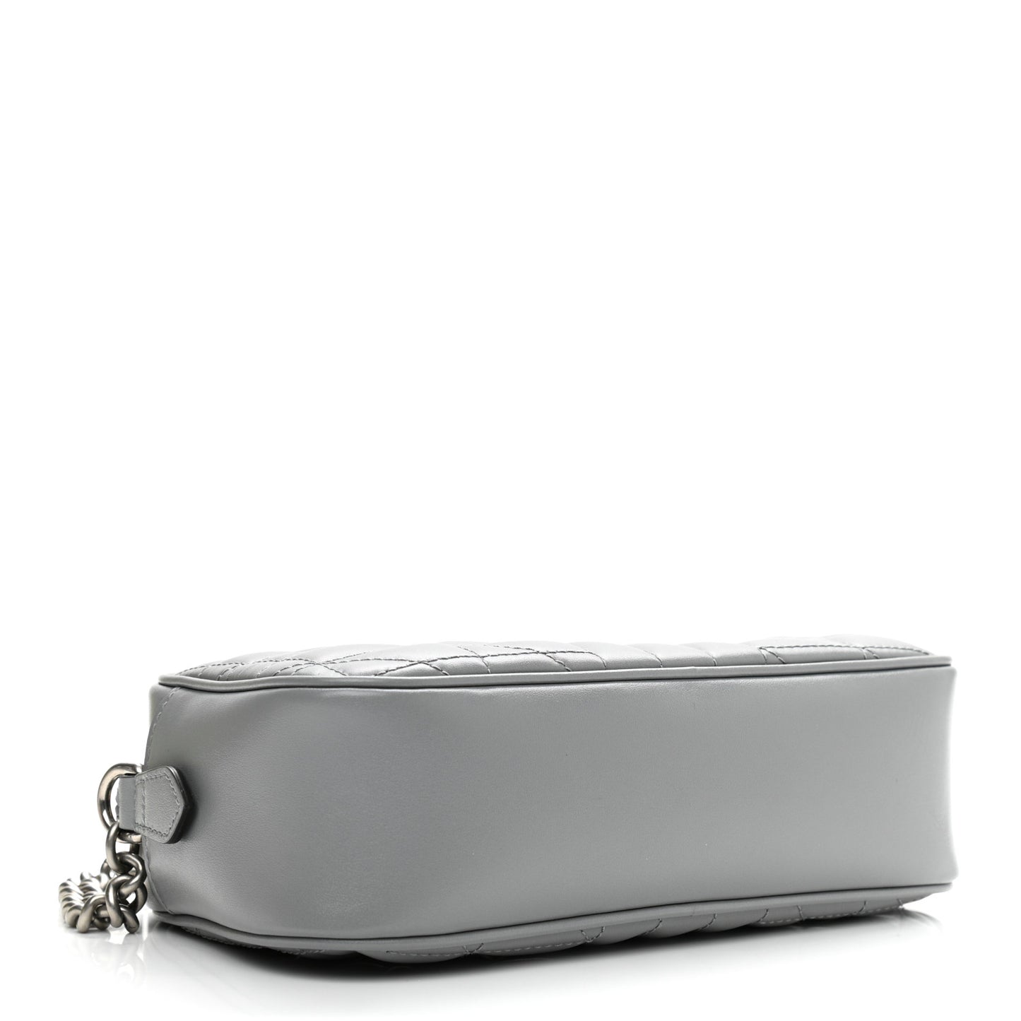 Calfskin Matelasse Aria Small GG Marmont Chain Shoulder Bag Deep Grey