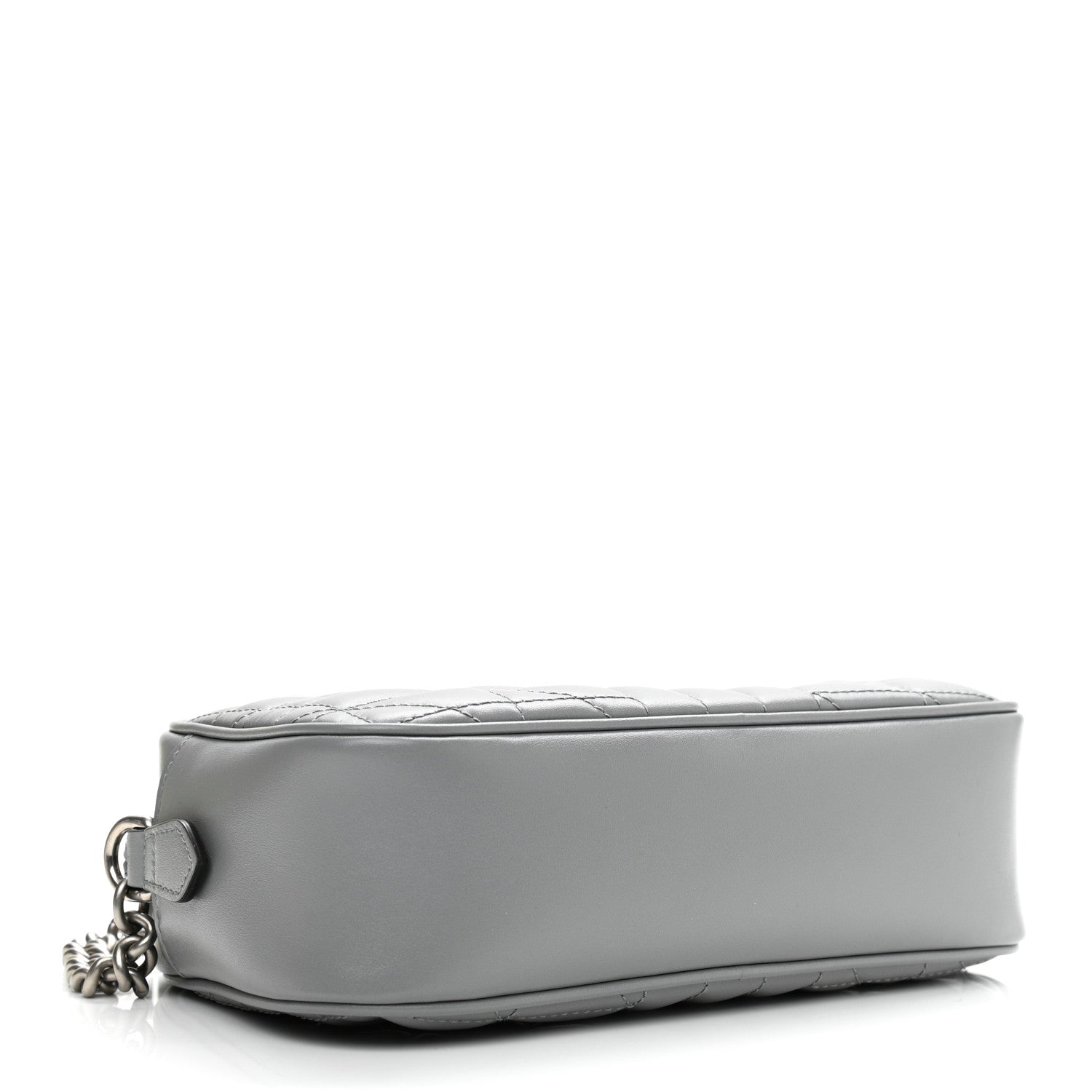 Gucci Calfskin Matelasse Aria Small GG Marmont Chain Shoulder Bag Deep Grey 4 of 13
