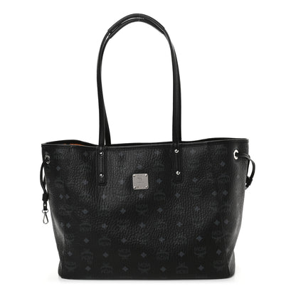 MCM Visetos Medium Reversible Shopping Tote Black 1 of 16