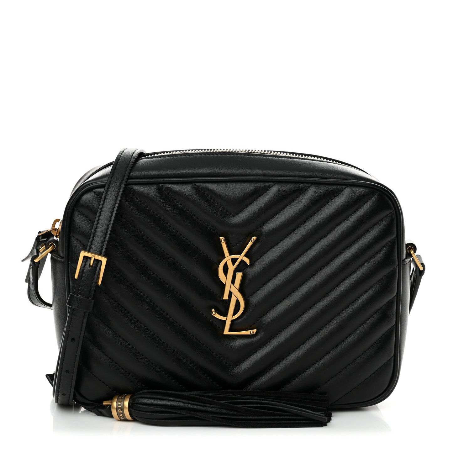 Calfskin Matelasse Monogram Lou Camera Bag Black