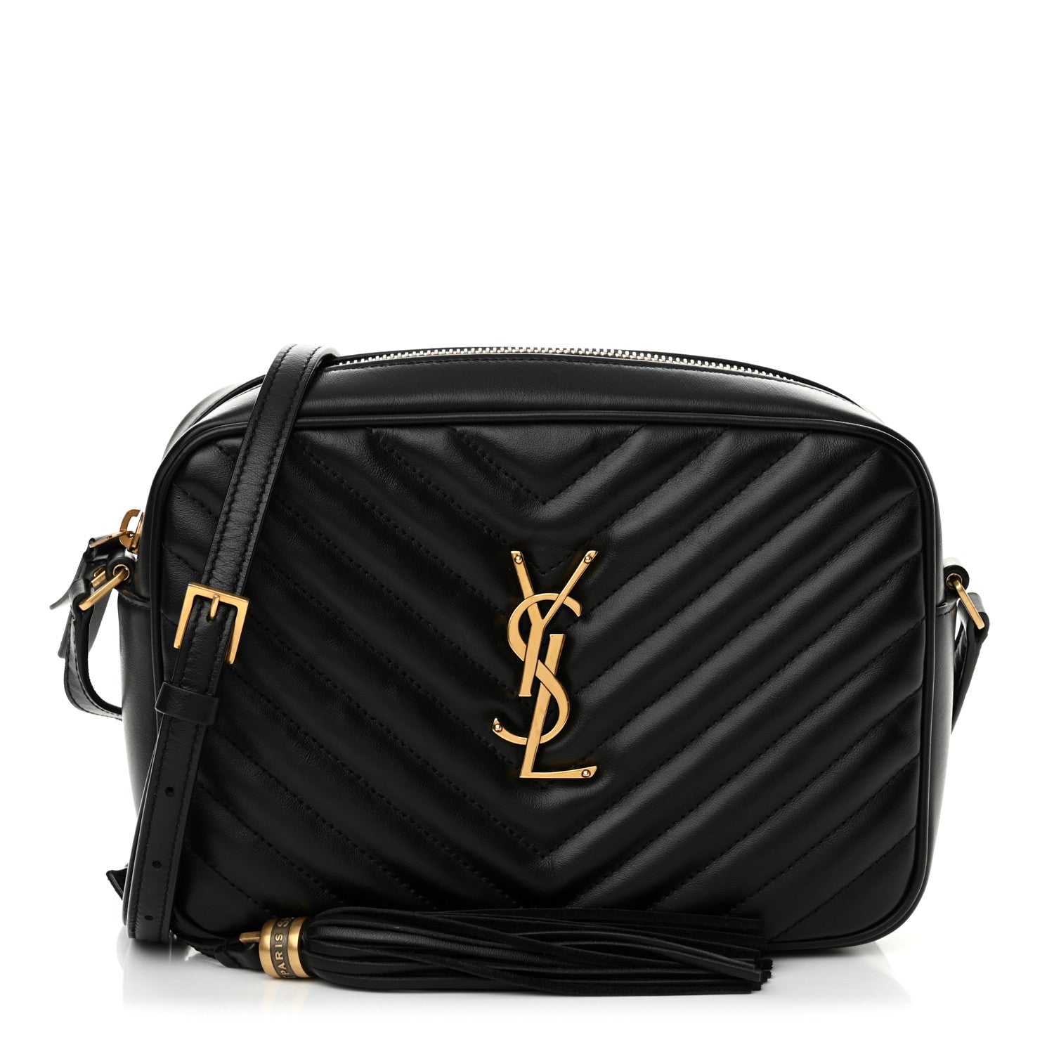 Saint Laurent Calfskin Matelasse Monogram Lou Camera Bag Black 1 of 14