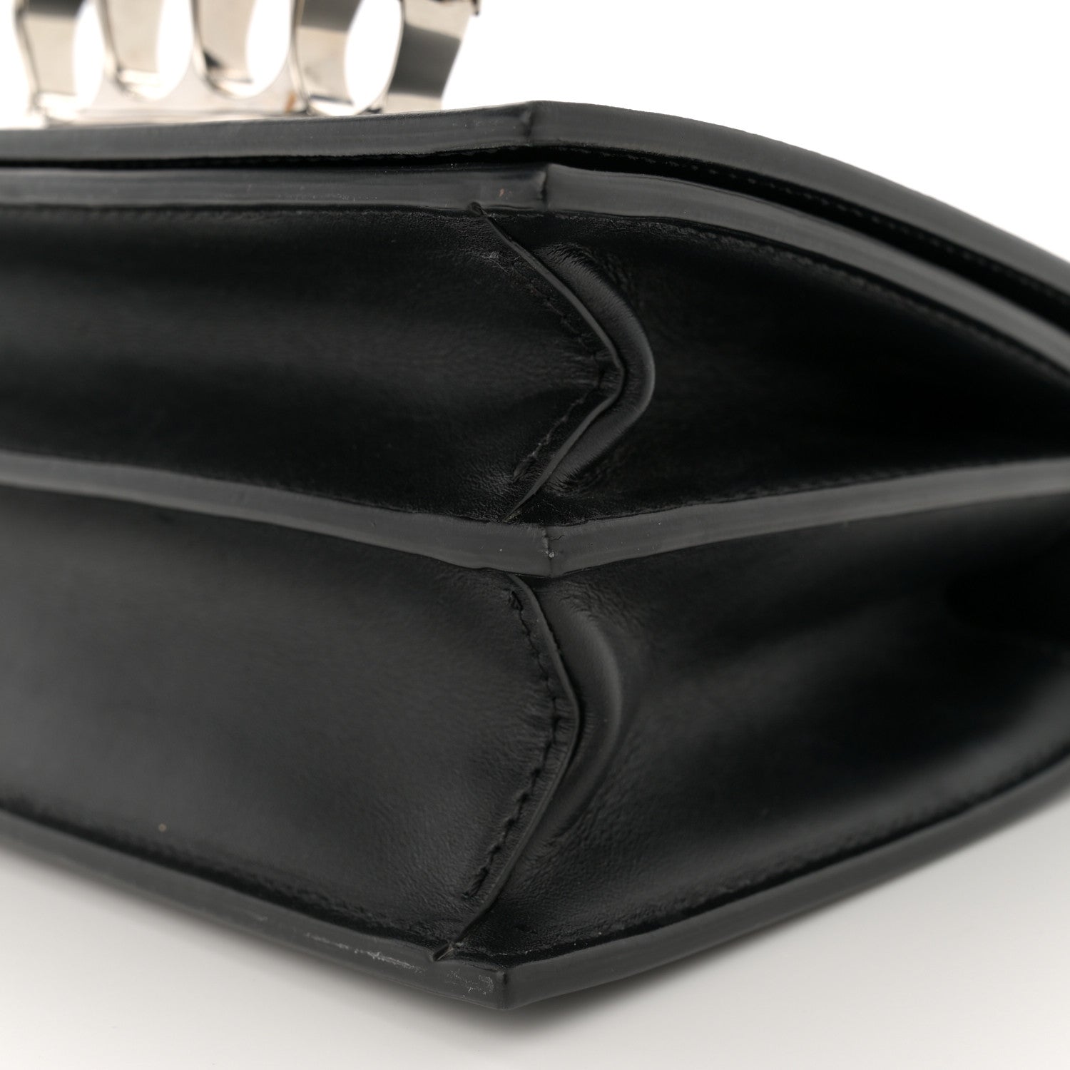 Alexander McQueen Calfskin Knuckle Crossbody Black 10 of 14