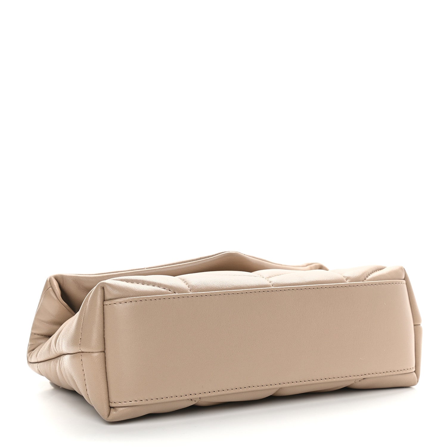 Saint Laurent Lambskin Quilted Toy Loulou Puffer Monogram Chain Satchel Nude Powder 3 of 9