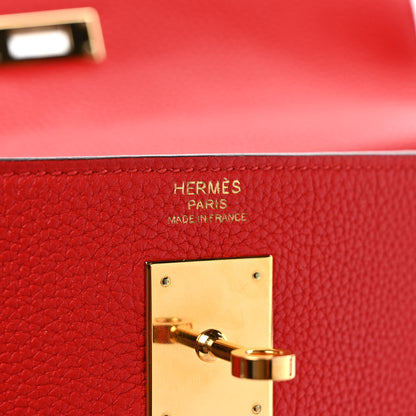 Hermes Togo Kelly Retourne 32 Rouge De Coeur 6 of 8