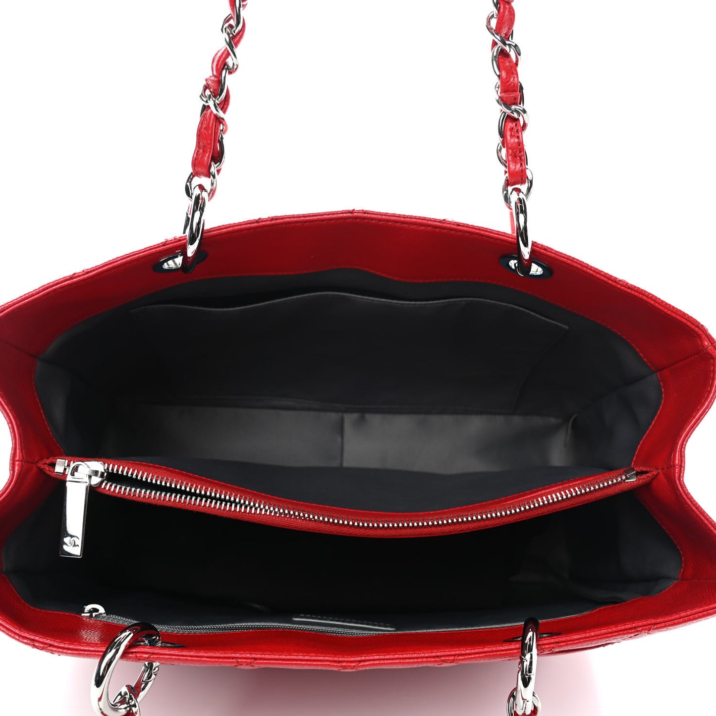 Caviar Quilted Grand Shopping Tote GST Red