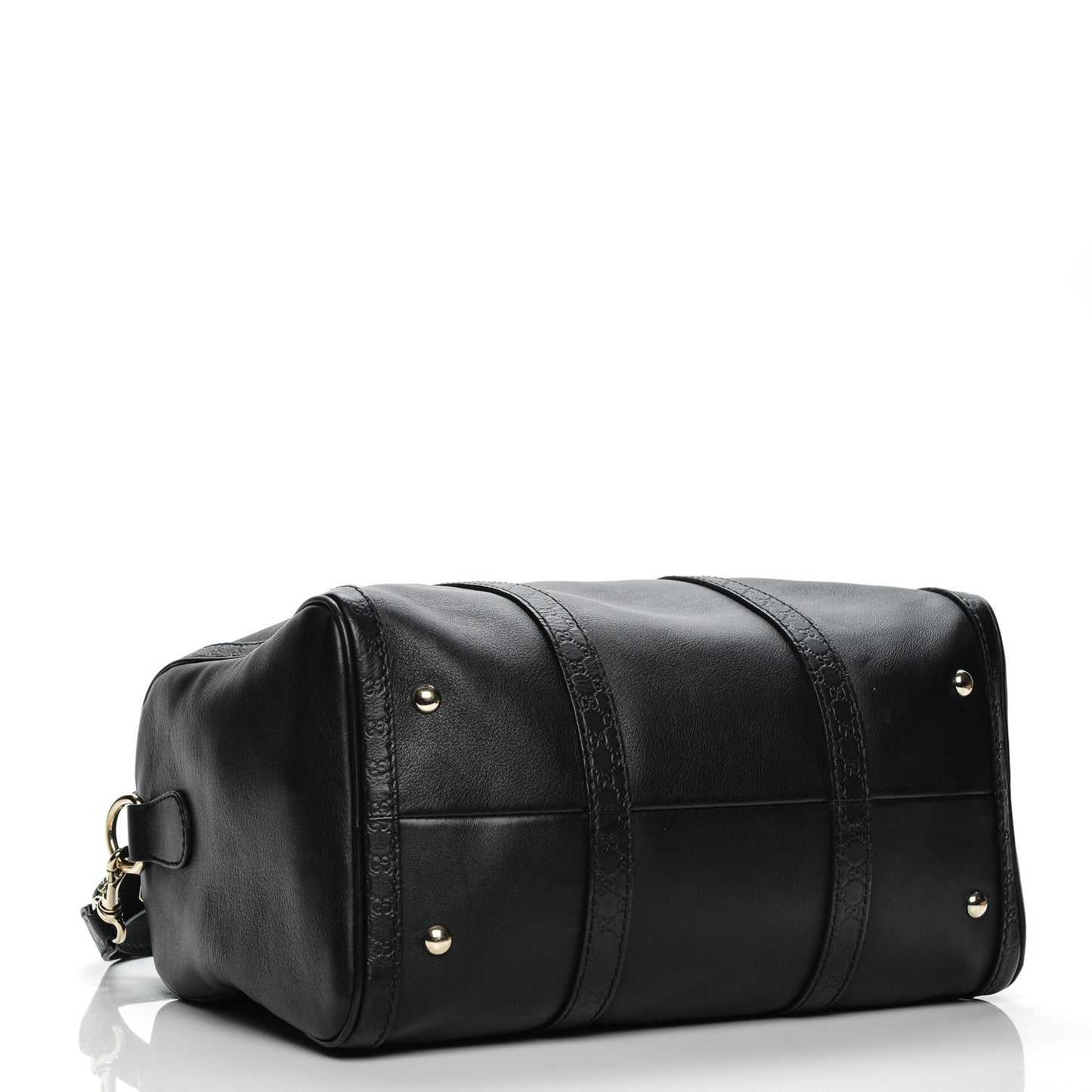 Calfskin Microguccissima Trim Medium Boston Black