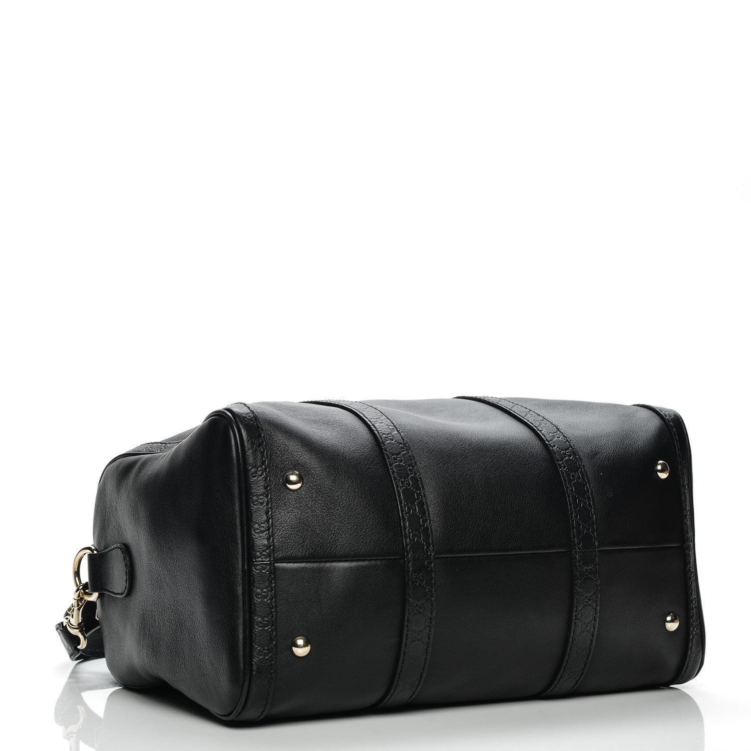 Gucci Calfskin Microguccissima Trim Medium Boston Black 4 of 9