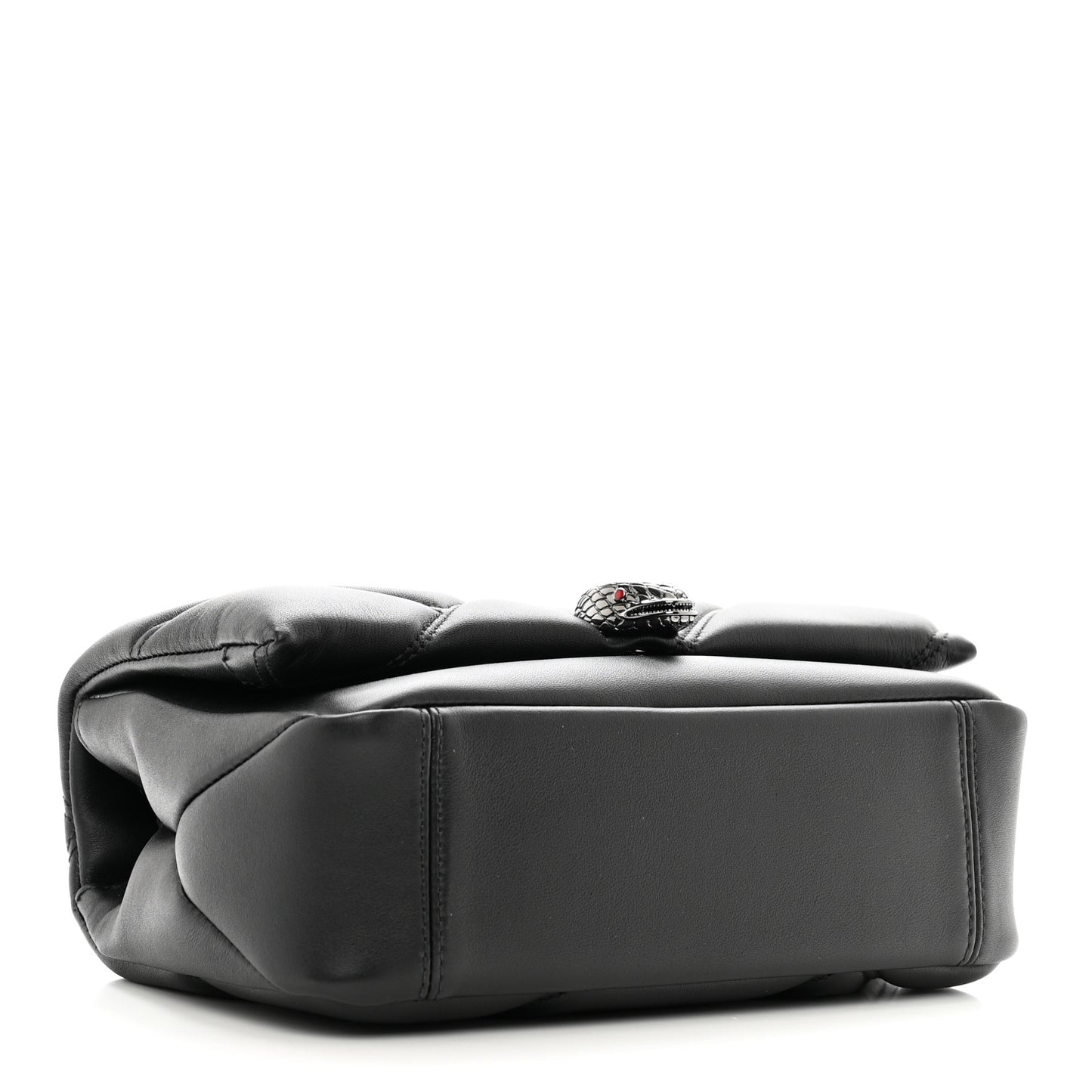 Calfskin Matelasse Mini Serpenti Cabochon Crossbody Bag Black