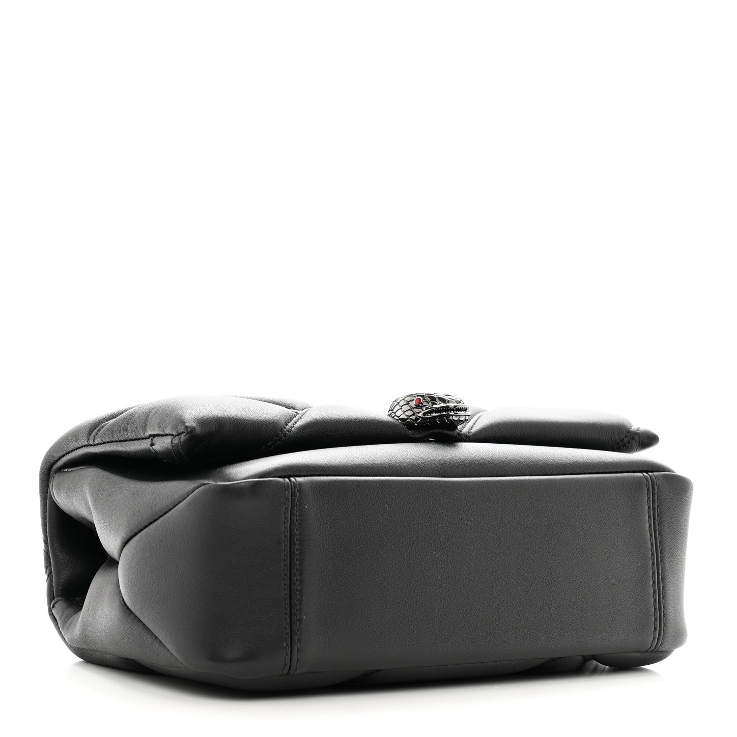 Bulgari Calfskin Matelasse Mini Serpenti Cabochon Crossbody Bag Black 4 of 11
