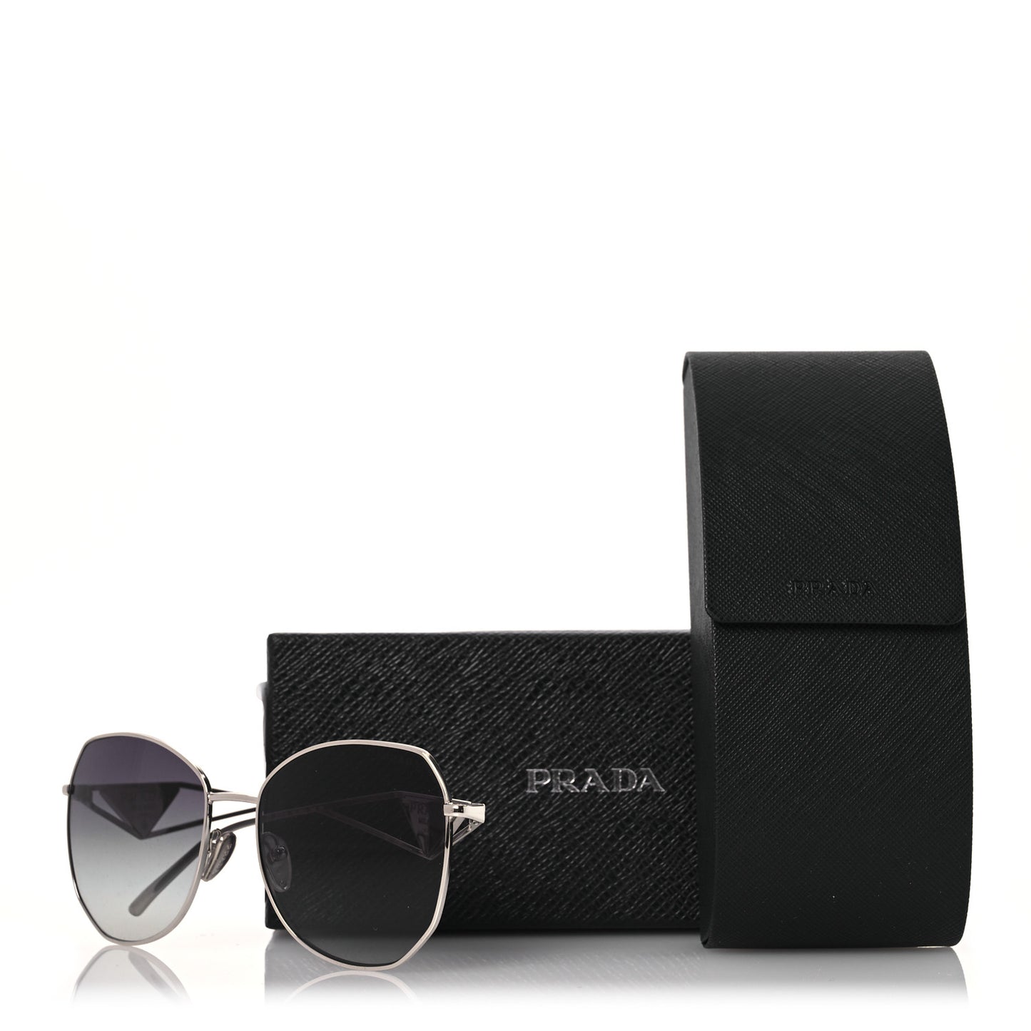 Metal Symbole Triangle Logo Sunglasses SPR57Y Smoky Grey