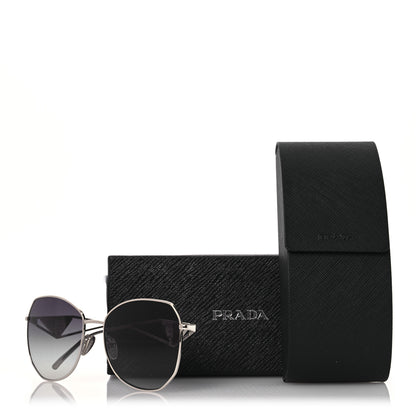 Prada Metal Symbole Triangle Logo Sunglasses SPR57Y Smoky Grey 8 of 8