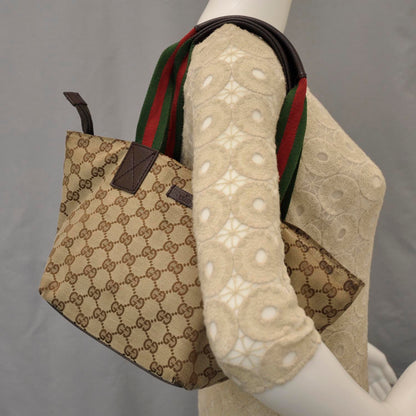 Gucci GG Monogram Small Web Handle Bucket Tote 2 of 9