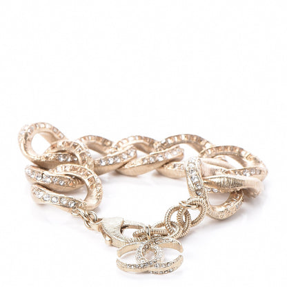 Chanel Crystal CC Chain Bracelet Gold 3 of 6