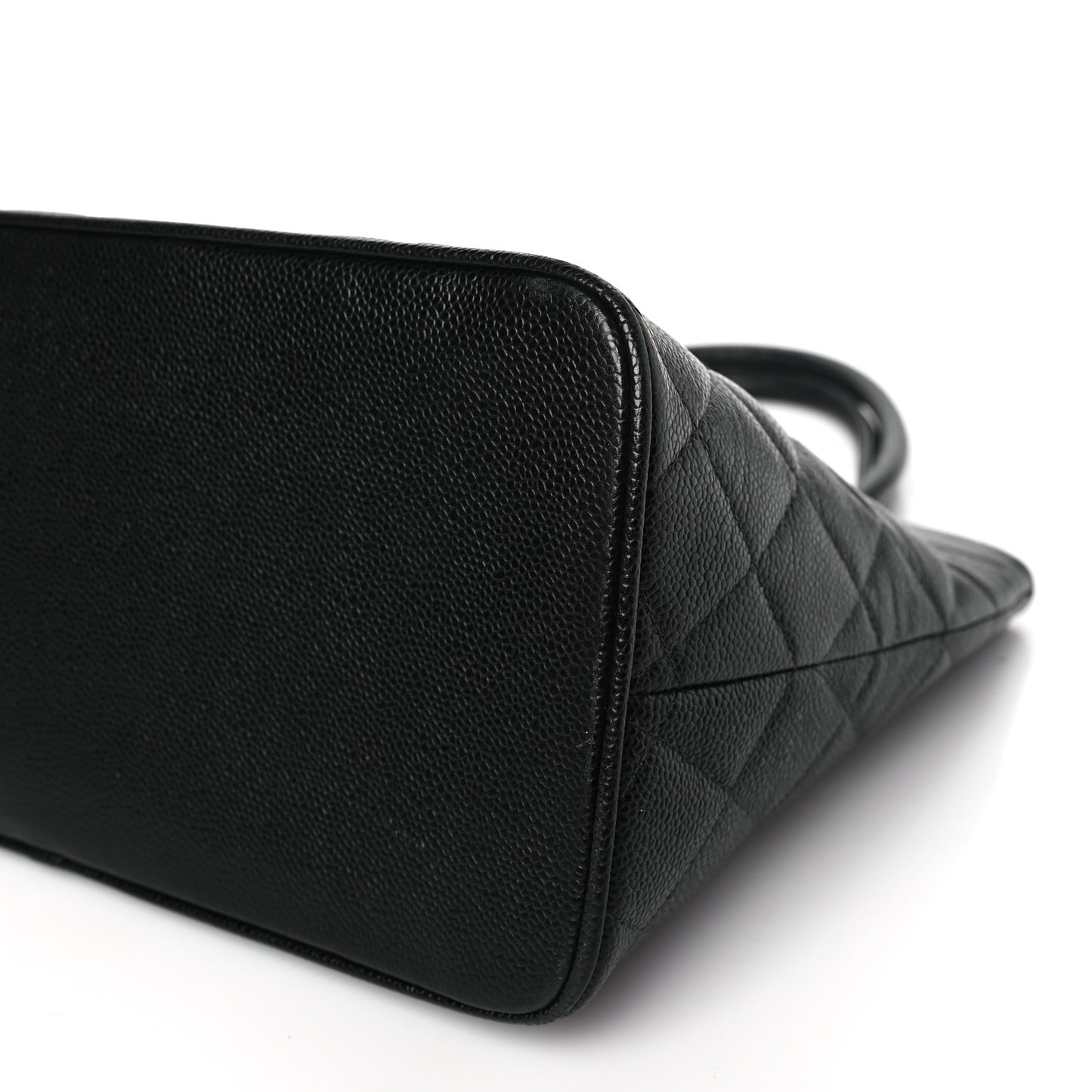 Caviar Quilted Medallion Tote Black