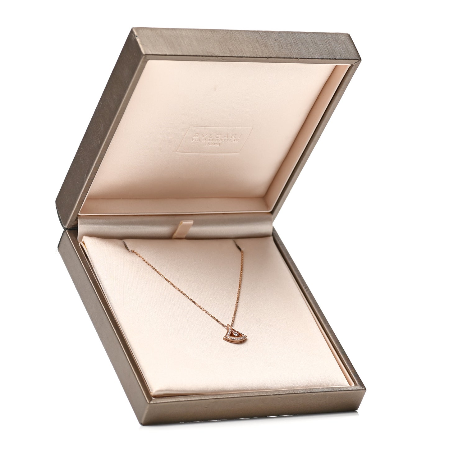 18K Rose Gold Diamond Divas' Dream Openwork Pave Pendant Necklace