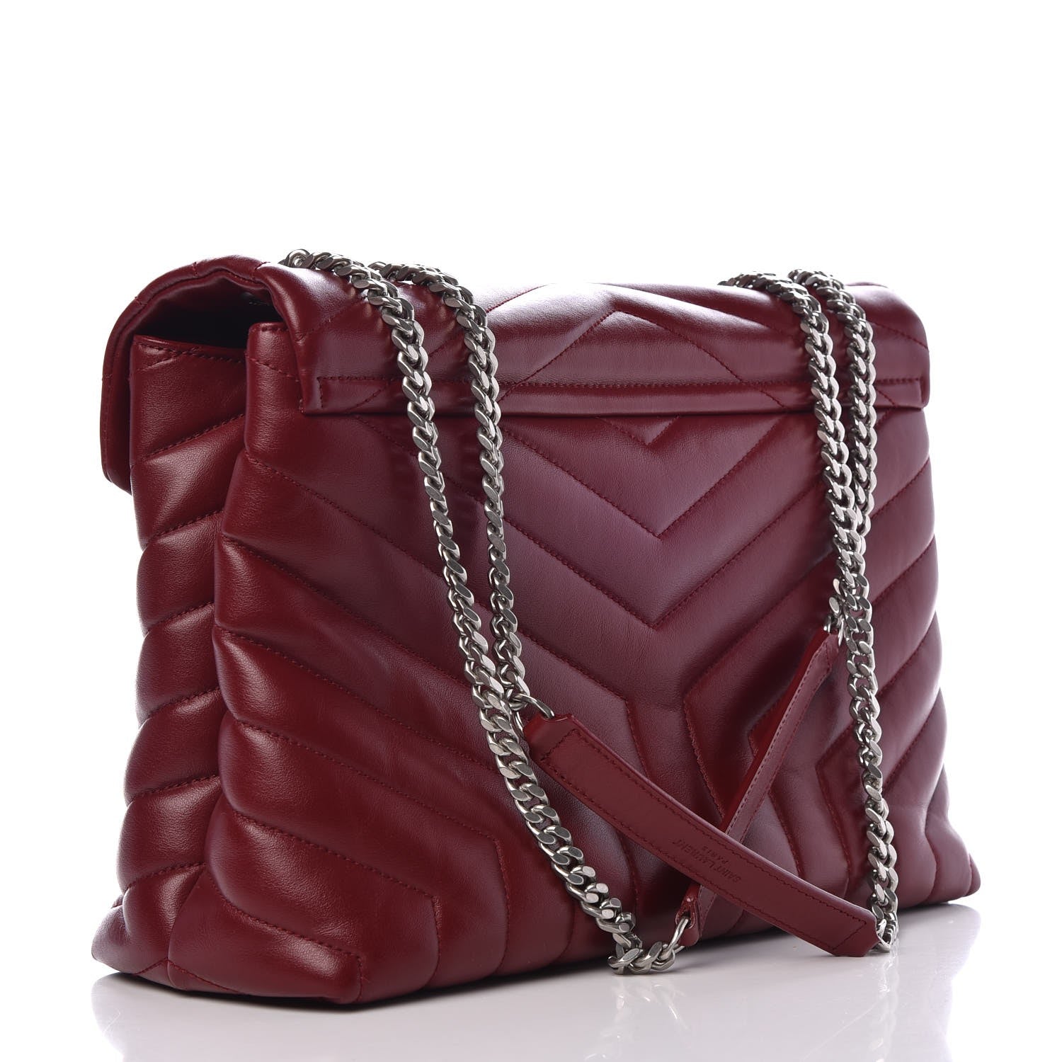 Saint Laurent Calfskin Y Quilted Monogram Medium Loulou Chain Satchel Palissandre 3 of 8