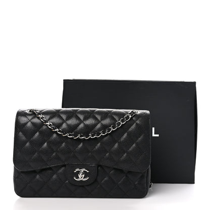 Chanel Caviar Quilted Jumbo Double Flap Black 13 of 13