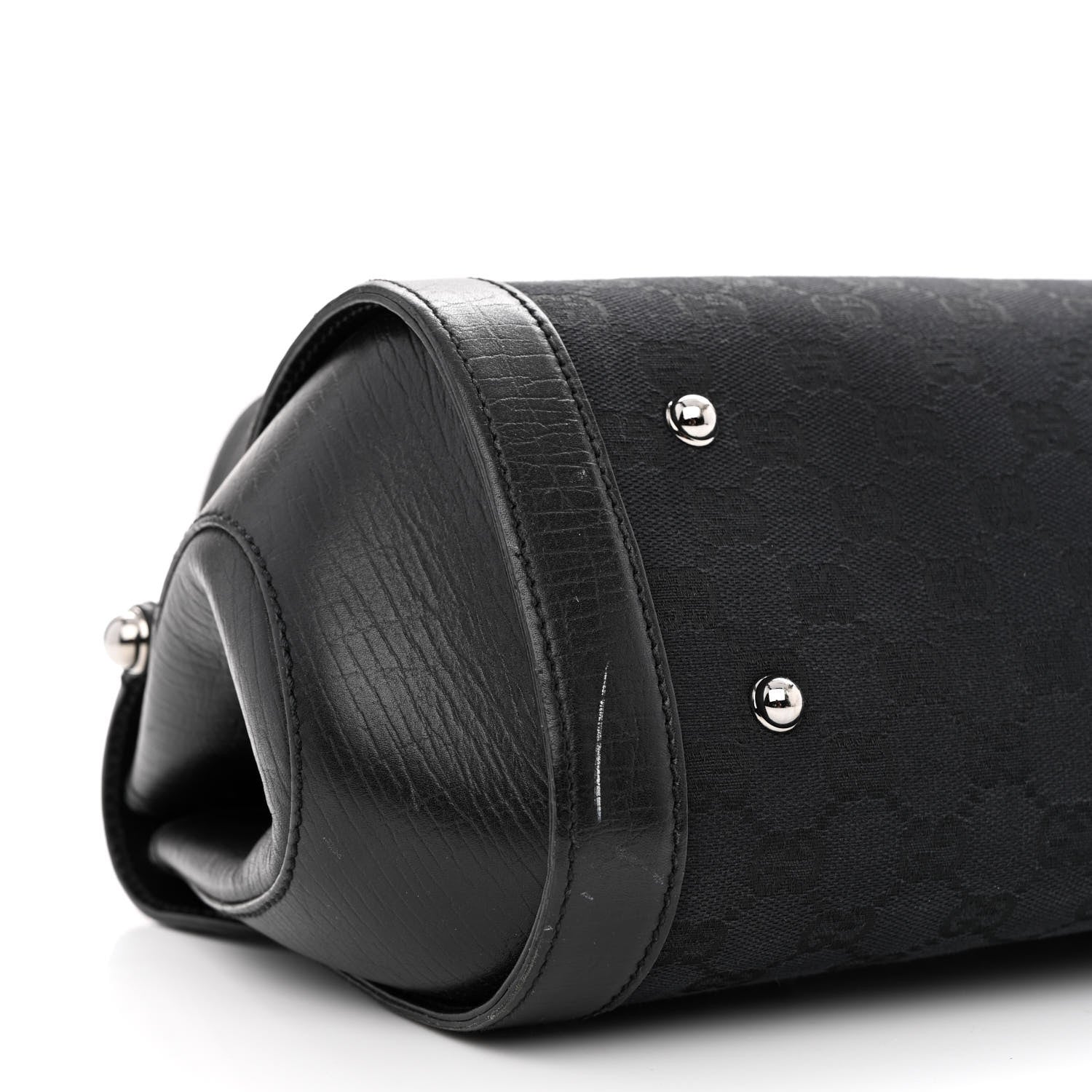 Gucci Monogram Bamboo Bullet Bag Black 9 of 14