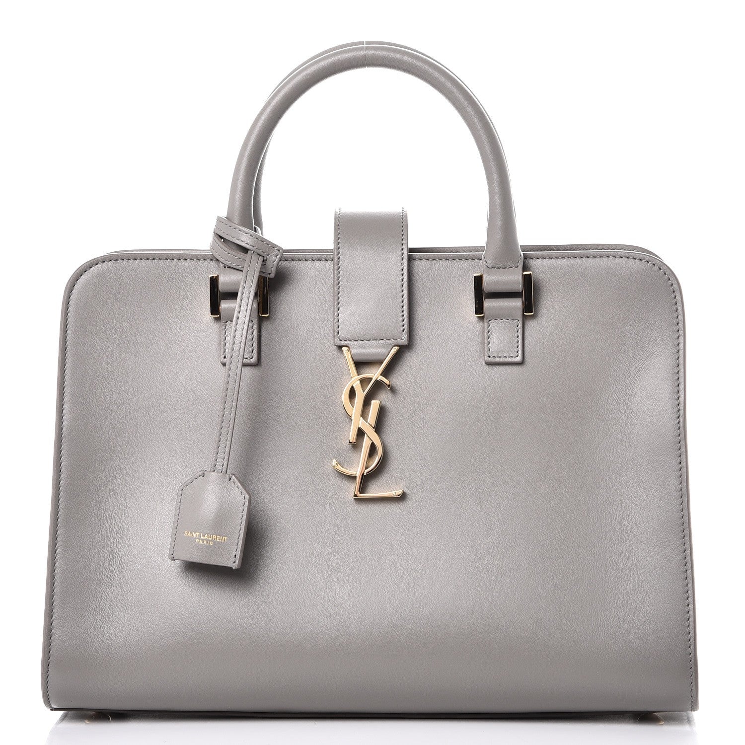 Saint Laurent Calfskin Small Monogram Cabas Fog 1 of 7