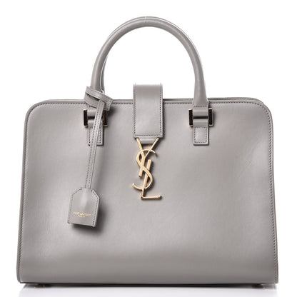Saint Laurent Calfskin Small Monogram Cabas Fog 1 of 7