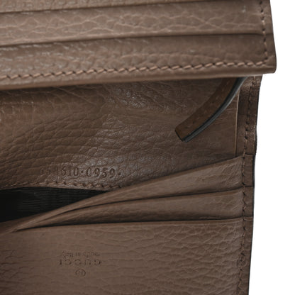 Gucci Dollar Calfskin GG Supreme Monogram GG Marmont Card Case Porcelain Rose Beige Ebony 7 of 8