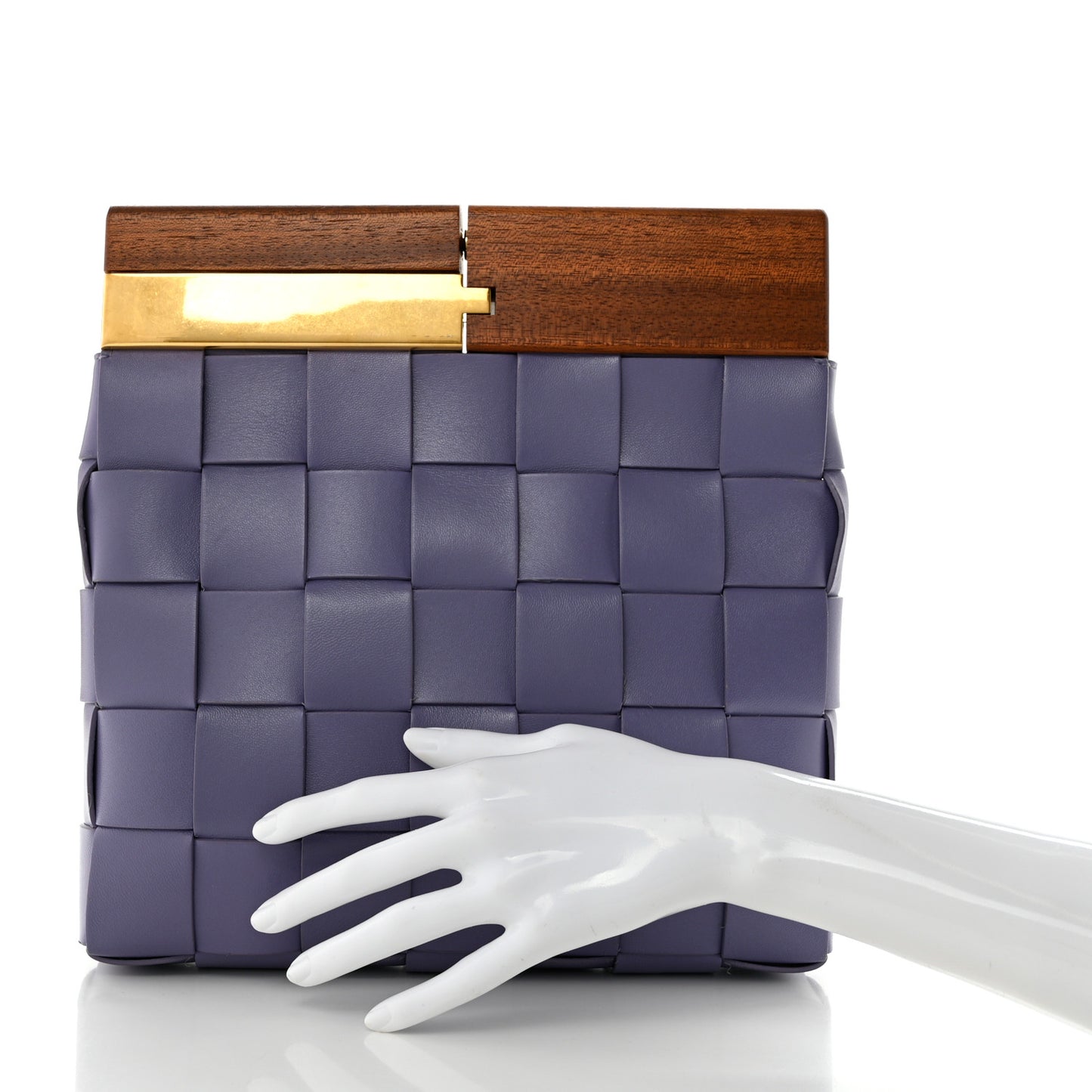 Nappa Intrecciato The Snap Clutch Lavender