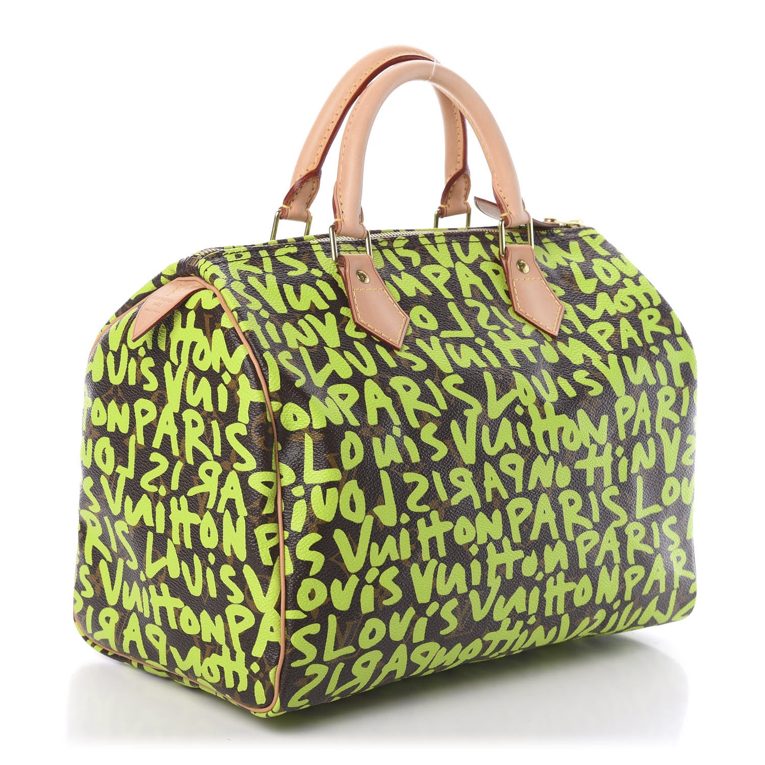 Louis Vuitton Monogram Graffiti Speedy 30 Green 2 of 8