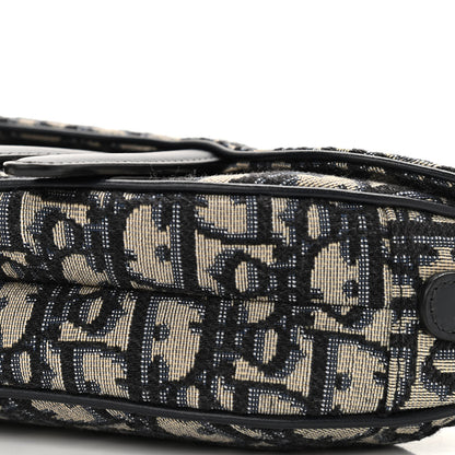 Christian Dior Oblique Mini Saddle Bag Blue 10 of 11