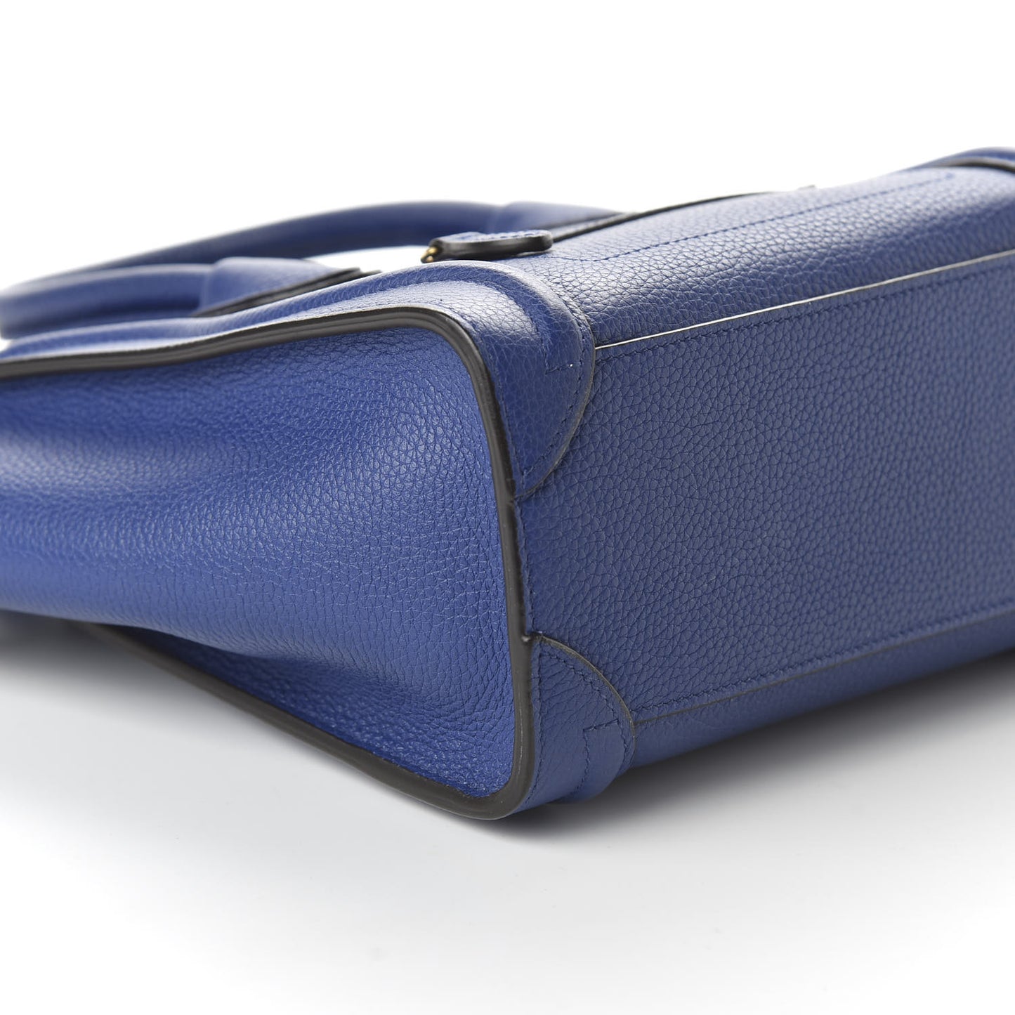 Drummed Calfskin Nano Luggage Indigo