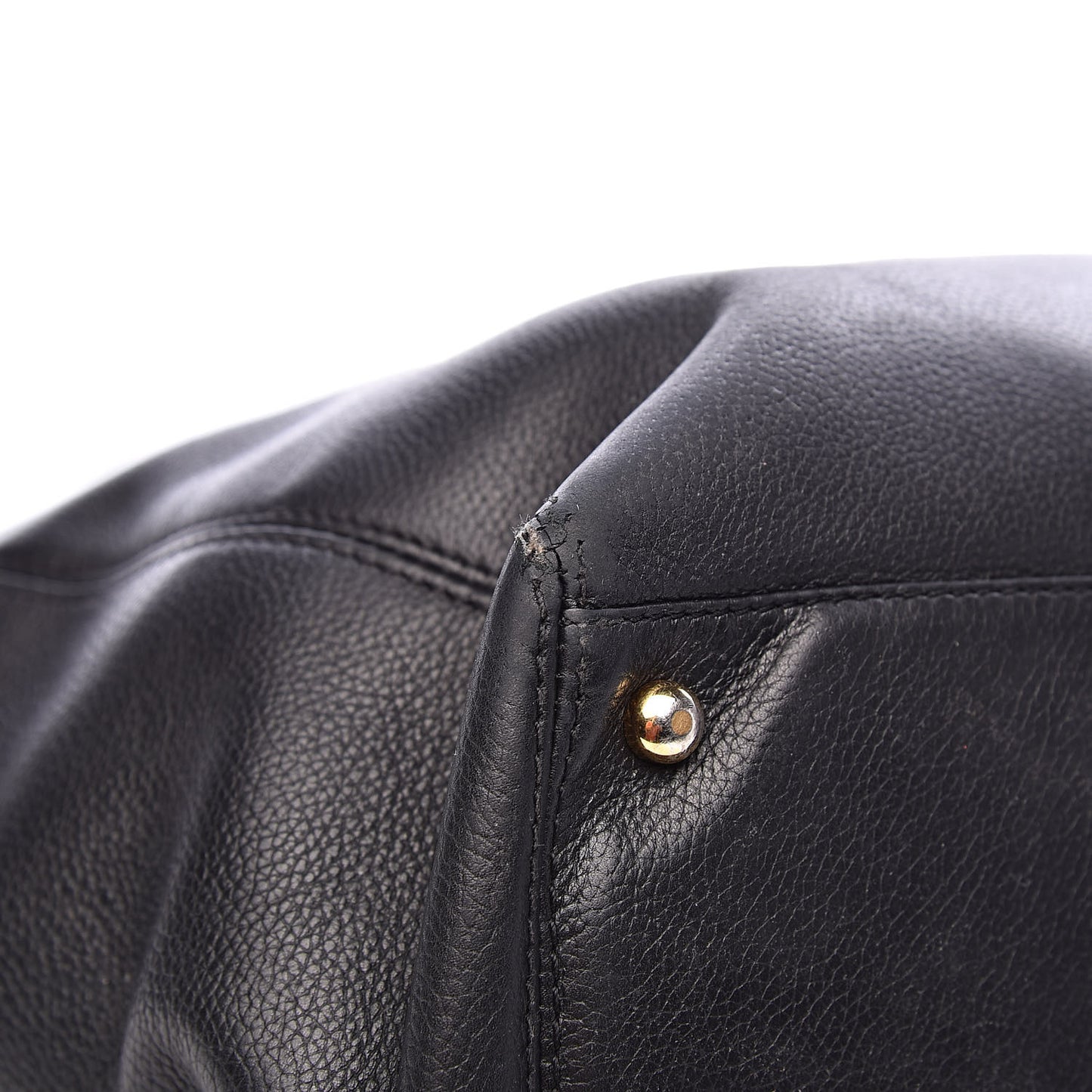 Calfskin Cerf Executive Shopper Tote Black