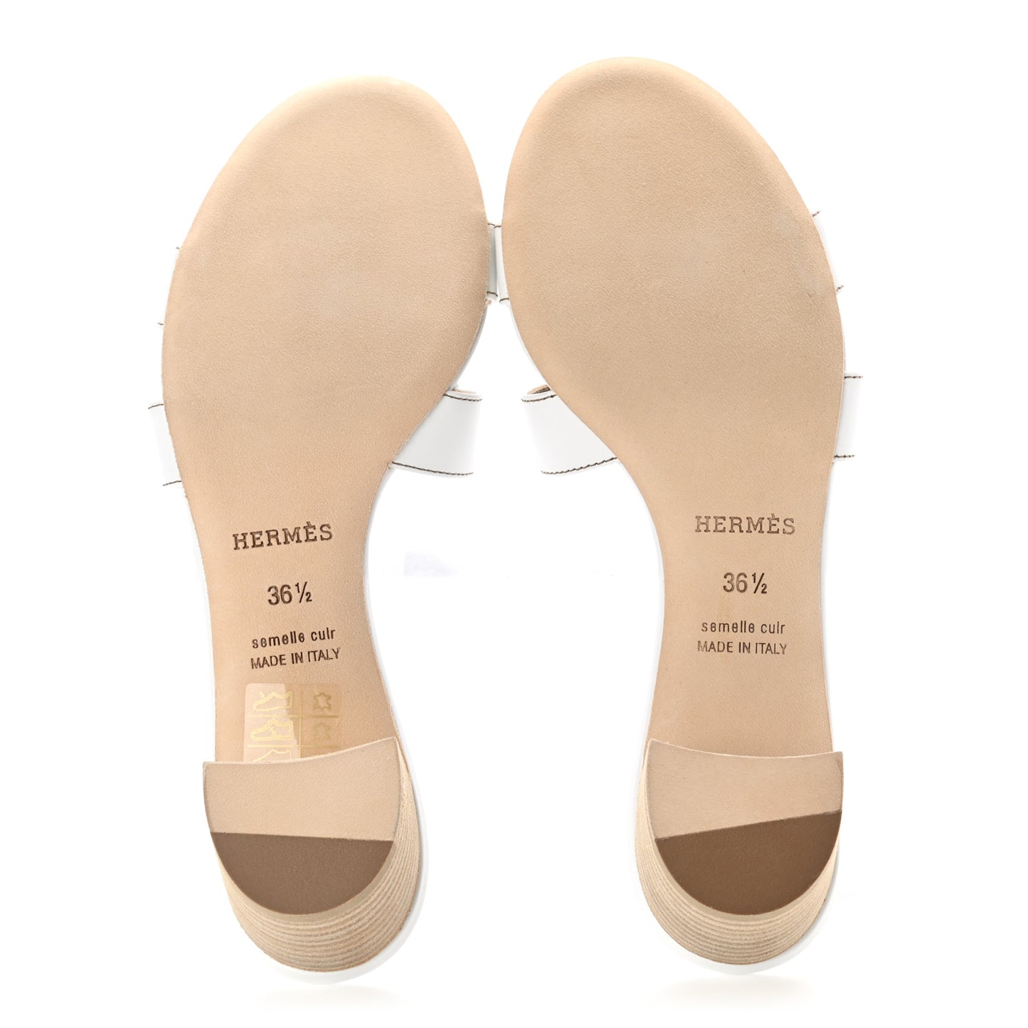 Calfskin Oasis Sandals 36.5 White