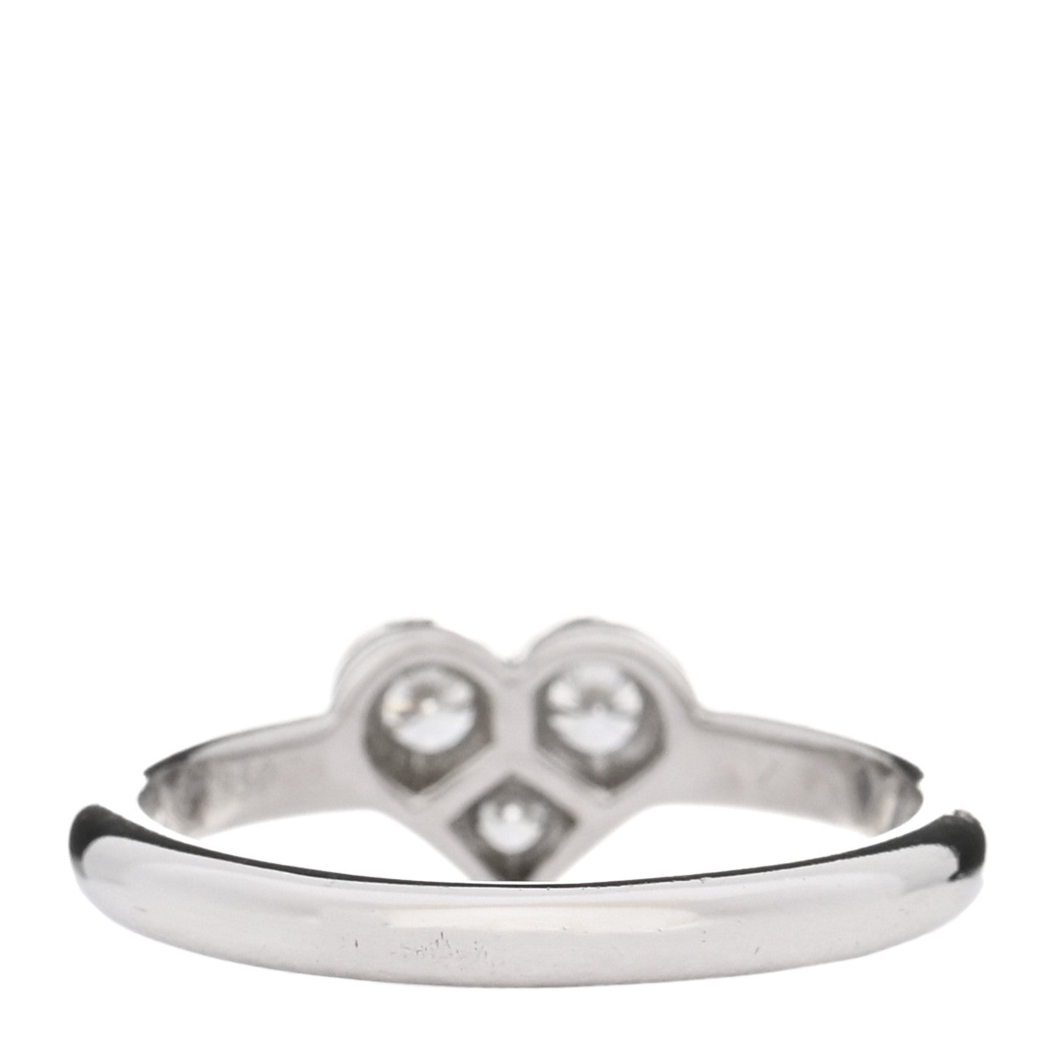 Tiffany Platinum Diamond Hearts Ring 47 4 3 of 5