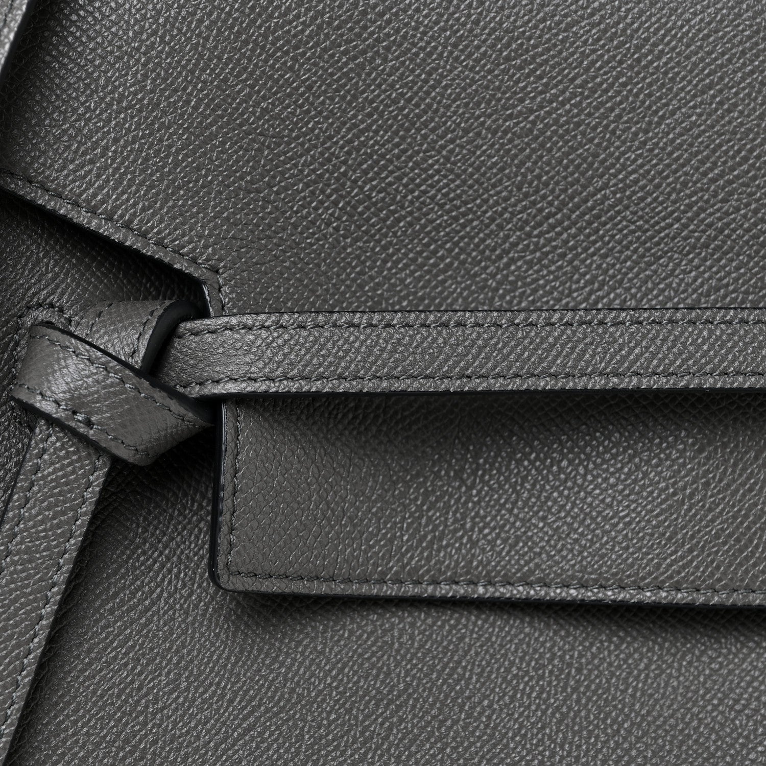 Celine Grained Calfskin Mini Belt Bag Grey 7 of 12