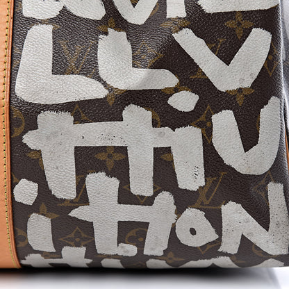 Louis Vuitton Graffiti Keepall 50 Silver 17 of 30