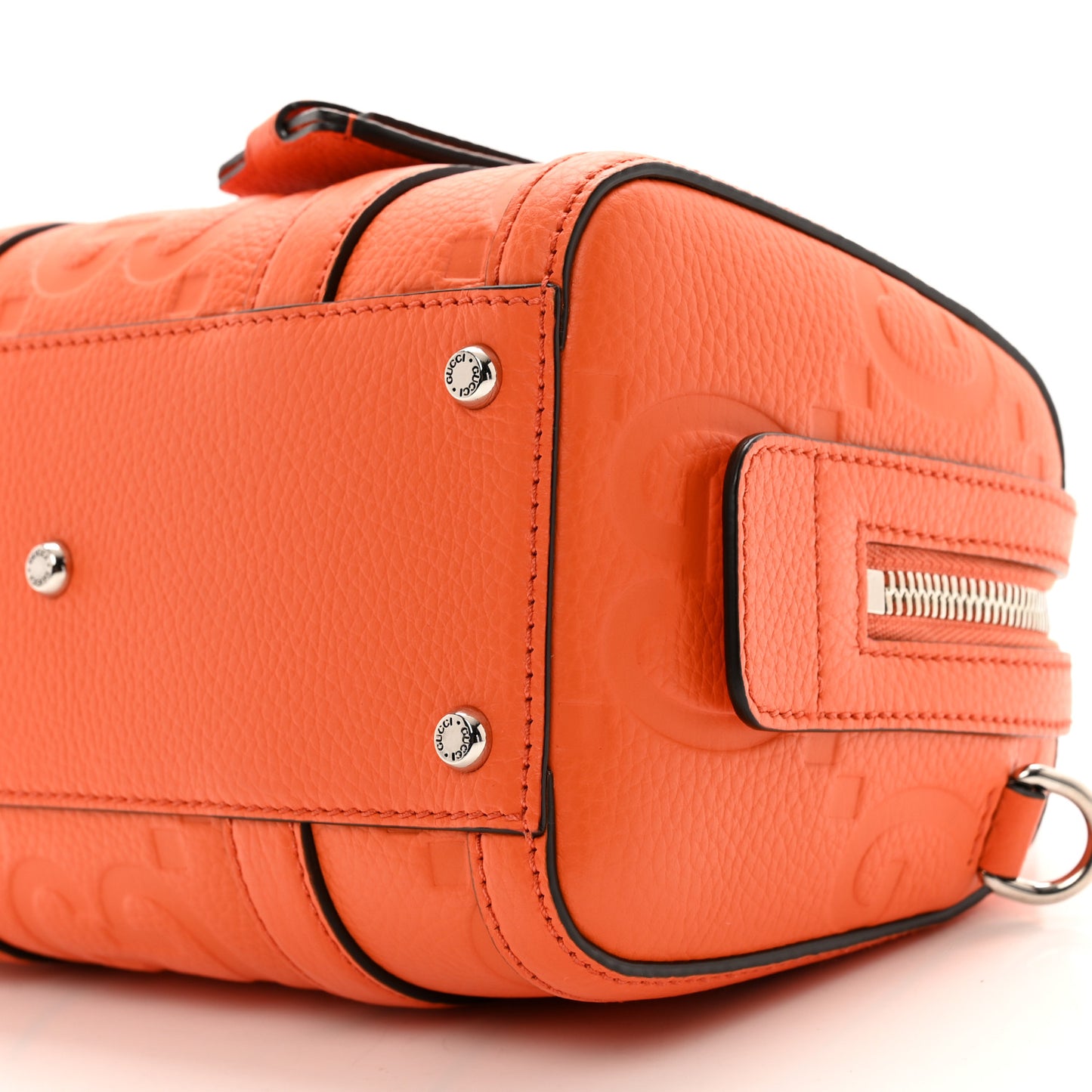 Piuma Calfskin Jumbo GG Embossed Mini Duffle Bag Good Orange