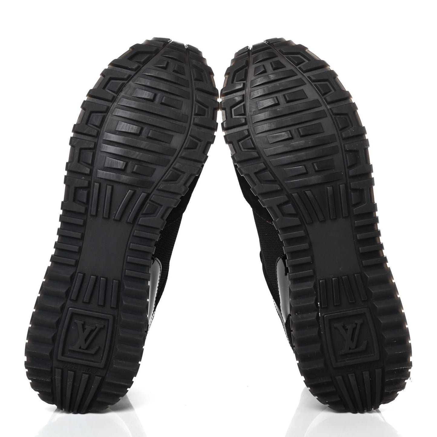 Suede Monogram Run Away Sneakers 40 Black