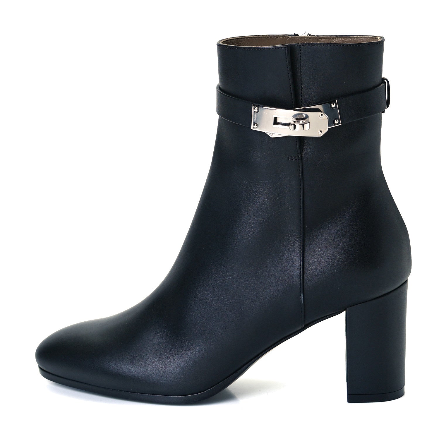 Hermes Calfskin Saint Germain Ankle Boots 37 Black 1 of 10