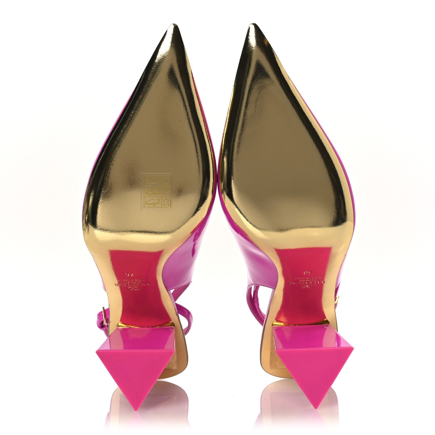 Valentino Garavani Patent Ankle Strap Heel Pumps 40 Pink 7 of 11